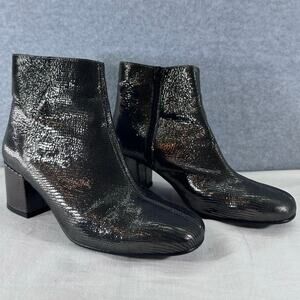 Sixty Seven Womens 39 (US 8.5) Chunky Block Heel Shimmer Ankle Boot Sparkle Chic